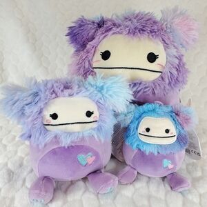 Eden Squishmallow 8 Inch 5 Inch Clip Purple Bigfoot Valentines Day Collectible